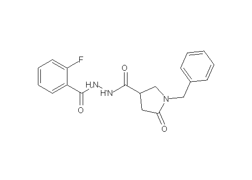 1-benzyl-N'-(2-fluorobenzoyl)-5-oxo-3-pyrrolidinecarbohydrazide