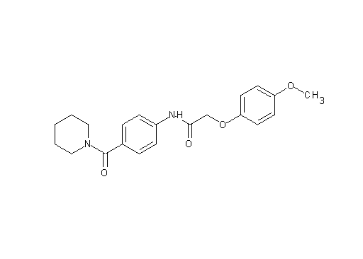 2-(4-methoxyphenoxy)-N-[4-(1-piperidinylcarbonyl)phenyl]acetamide