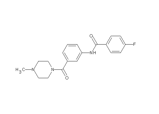 4-fluoro-N-{3-[(4-methyl-1-piperazinyl)carbonyl]phenyl}benzamide - Click Image to Close