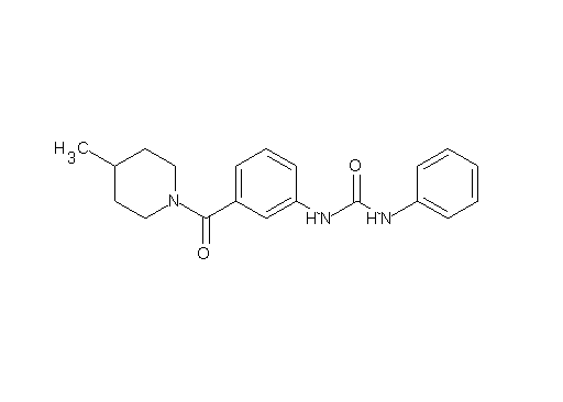 N-{3-[(4-methyl-1-piperidinyl)carbonyl]phenyl}-N'-phenylurea