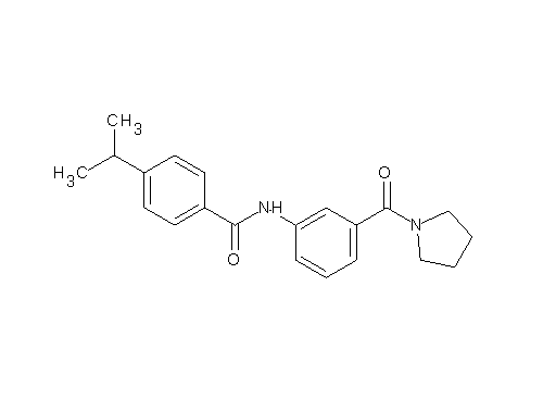 4-isopropyl-N-[3-(1-pyrrolidinylcarbonyl)phenyl]benzamide