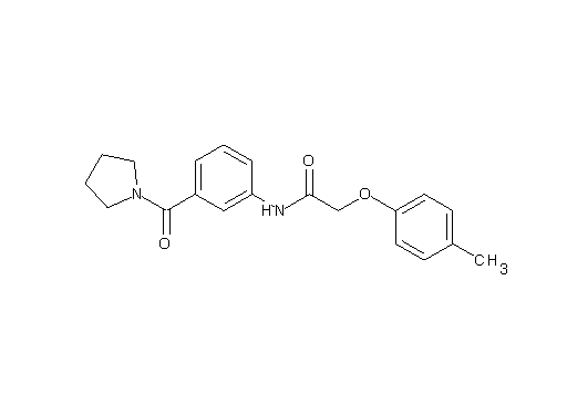 2-(4-methylphenoxy)-N-[3-(1-pyrrolidinylcarbonyl)phenyl]acetamide