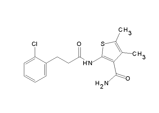 2-{[3-(2-chlorophenyl)propanoyl]amino}-4,5-dimethyl-3-thiophenecarboxamide