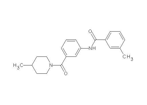 3-methyl-N-{3-[(4-methyl-1-piperidinyl)carbonyl]phenyl}benzamide