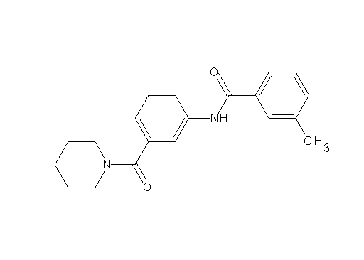 3-methyl-N-[3-(1-piperidinylcarbonyl)phenyl]benzamide