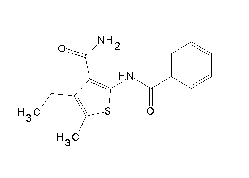 2-(benzoylamino)-4-ethyl-5-methyl-3-thiophenecarboxamide