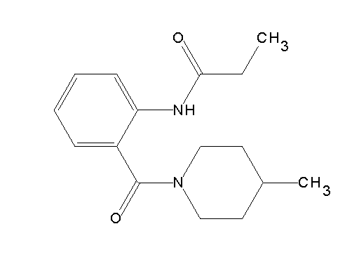 N-{2-[(4-methyl-1-piperidinyl)carbonyl]phenyl}propanamide