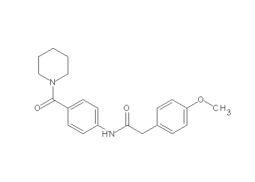 2-(4-methoxyphenyl)-N-[4-(1-piperidinylcarbonyl)phenyl]acetamide