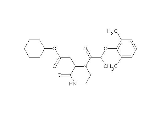 cyclohexyl {1-[2-(2,6-dimethylphenoxy)propanoyl]-3-oxo-2-piperazinyl}acetate