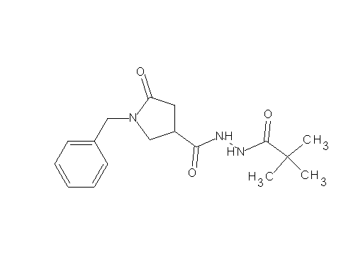 1-benzyl-N'-(2,2-dimethylpropanoyl)-5-oxo-3-pyrrolidinecarbohydrazide