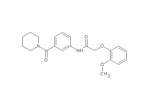 2-(2-methoxyphenoxy)-N-[3-(1-piperidinylcarbonyl)phenyl]acetamide