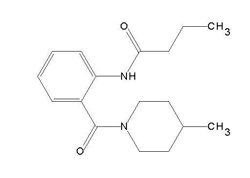 N-{2-[(4-methyl-1-piperidinyl)carbonyl]phenyl}butanamide