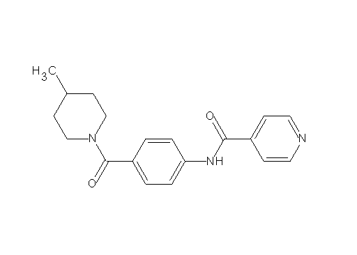 N-{4-[(4-methyl-1-piperidinyl)carbonyl]phenyl}isonicotinamide