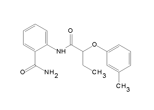 2-{[2-(3-methylphenoxy)butanoyl]amino}benzamide
