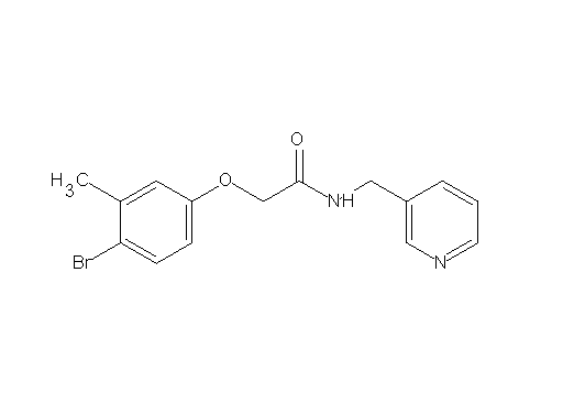 2-(4-bromo-3-methylphenoxy)-N-(3-pyridinylmethyl)acetamide