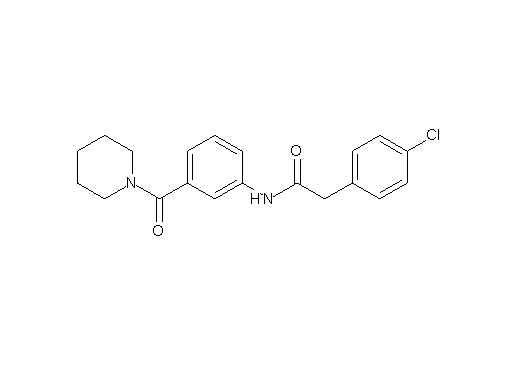 2-(4-chlorophenyl)-N-[3-(1-piperidinylcarbonyl)phenyl]acetamide