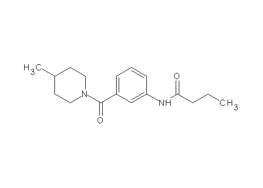 N-{3-[(4-methyl-1-piperidinyl)carbonyl]phenyl}butanamide