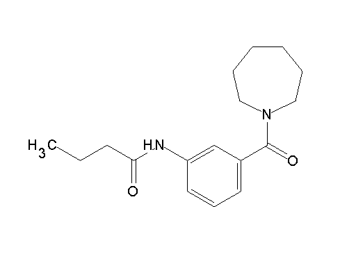 N-[3-(1-azepanylcarbonyl)phenyl]butanamide