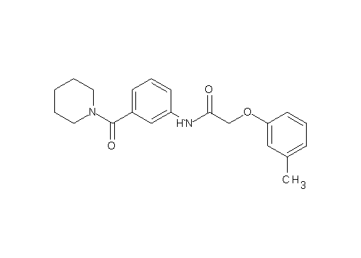 2-(3-methylphenoxy)-N-[3-(1-piperidinylcarbonyl)phenyl]acetamide