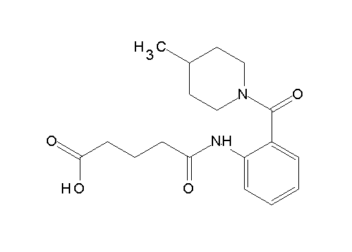 5-({2-[(4-methyl-1-piperidinyl)carbonyl]phenyl}amino)-5-oxopentanoic acid