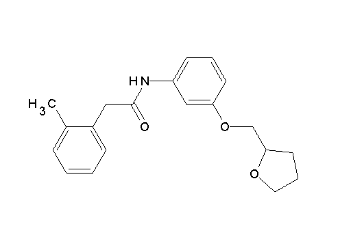 2-(2-methylphenyl)-N-[3-(tetrahydro-2-furanylmethoxy)phenyl]acetamide