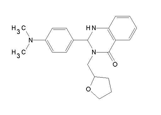 2-[4-(dimethylamino)phenyl]-3-(tetrahydro-2-furanylmethyl)-2,3-dihydro-4(1H)-quinazolinone