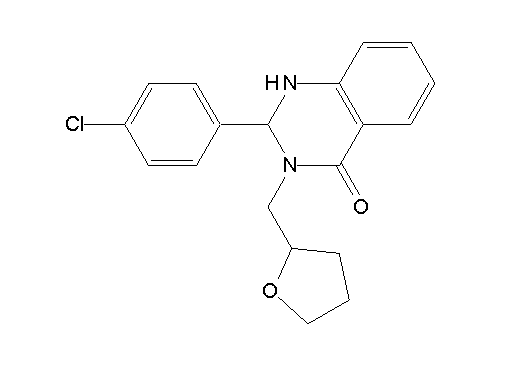 2-(4-chlorophenyl)-3-(tetrahydro-2-furanylmethyl)-2,3-dihydro-4(1H)-quinazolinone