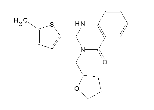 2-(5-methyl-2-thienyl)-3-(tetrahydro-2-furanylmethyl)-2,3-dihydro-4(1H)-quinazolinone