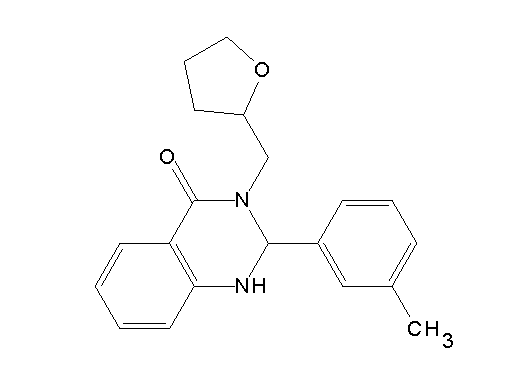 2-(3-methylphenyl)-3-(tetrahydro-2-furanylmethyl)-2,3-dihydro-4(1H)-quinazolinone