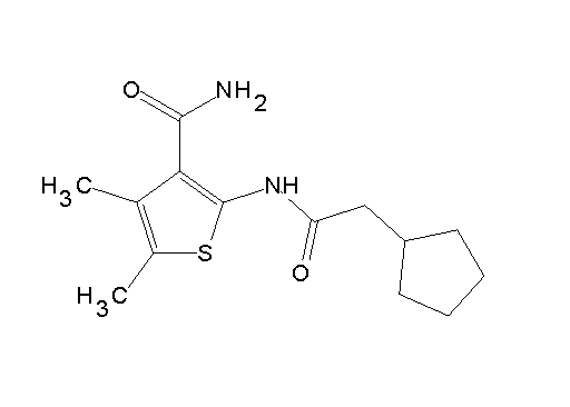 2-[(cyclopentylacetyl)amino]-4,5-dimethyl-3-thiophenecarboxamide