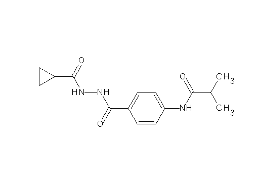 N-(4-{[2-(cyclopropylcarbonyl)hydrazino]carbonyl}phenyl)-2-methylpropanamide