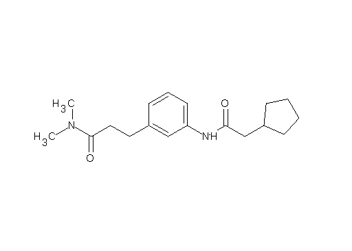 3-{3-[(cyclopentylacetyl)amino]phenyl}-N,N-dimethylpropanamide