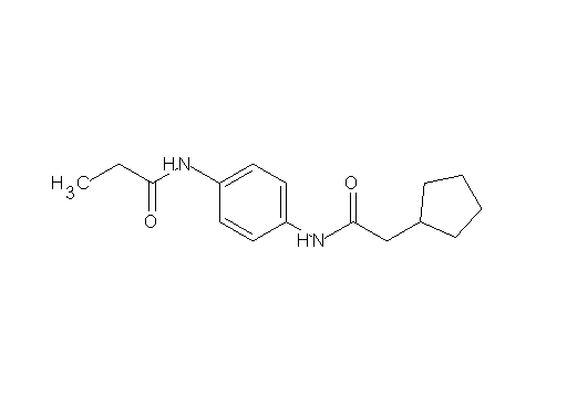 N-{4-[(2-cyclopentylacetyl)amino]phenyl}propanamide