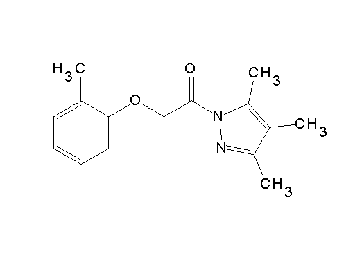3,4,5-trimethyl-1-[(2-methylphenoxy)acetyl]-1H-pyrazole - Click Image to Close