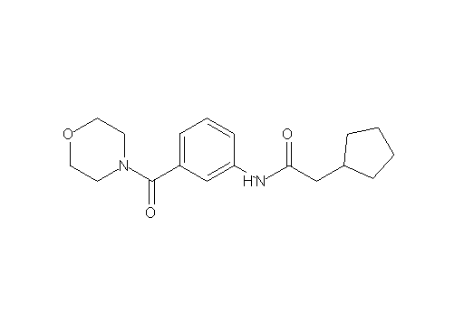2-cyclopentyl-N-[3-(4-morpholinylcarbonyl)phenyl]acetamide