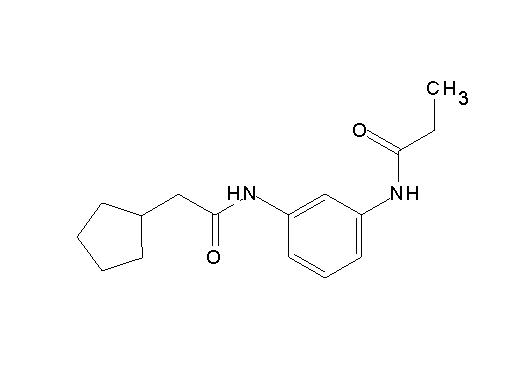 N-{3-[(2-cyclopentylacetyl)amino]phenyl}propanamide