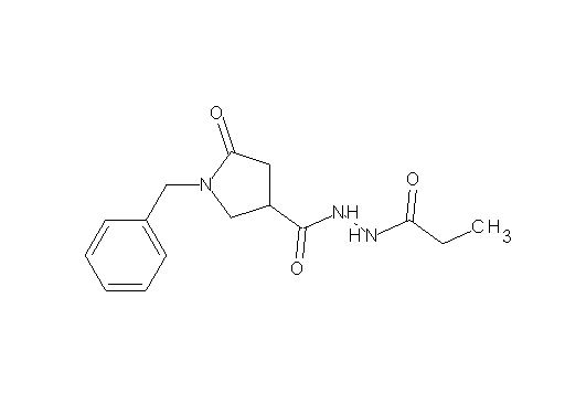 1-benzyl-5-oxo-N'-propionyl-3-pyrrolidinecarbohydrazide