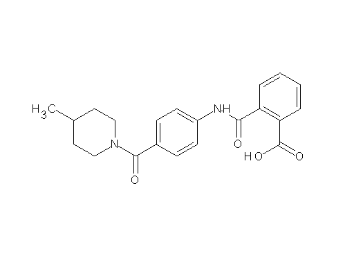 2-[({4-[(4-methyl-1-piperidinyl)carbonyl]phenyl}amino)carbonyl]benzoic acid