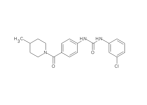 N-(3-chlorophenyl)-N'-{4-[(4-methyl-1-piperidinyl)carbonyl]phenyl}urea