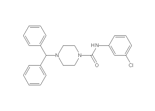 N-(3-chlorophenyl)-4-(diphenylmethyl)-1-piperazinecarboxamide