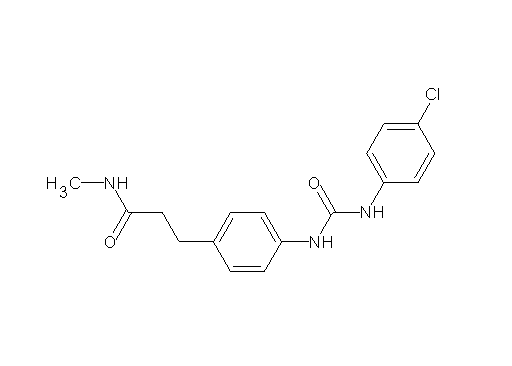 3-[4-({[(4-chlorophenyl)amino]carbonyl}amino)phenyl]-N-methylpropanamide