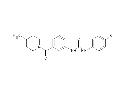 N-(4-chlorophenyl)-N'-{3-[(4-methyl-1-piperidinyl)carbonyl]phenyl}urea