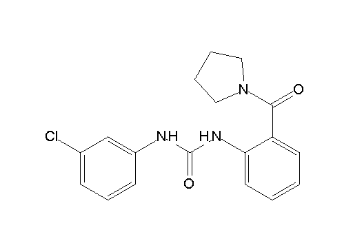 N-(3-chlorophenyl)-N'-[2-(1-pyrrolidinylcarbonyl)phenyl]urea