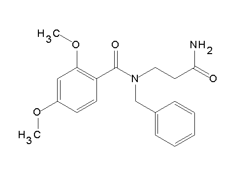 N-(3-amino-3-oxopropyl)-N-benzyl-2,4-dimethoxybenzamide (non-preferred name)