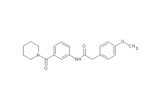 2-(4-methoxyphenyl)-N-[3-(1-piperidinylcarbonyl)phenyl]acetamide