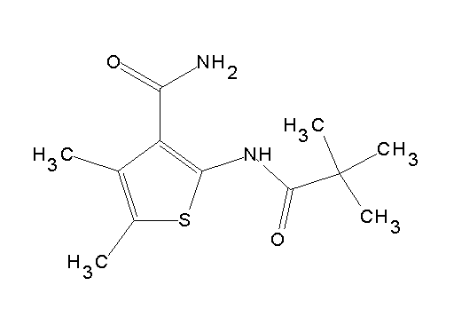 2-[(2,2-dimethylpropanoyl)amino]-4,5-dimethyl-3-thiophenecarboxamide