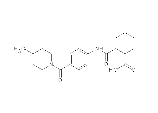 2-[({4-[(4-methyl-1-piperidinyl)carbonyl]phenyl}amino)carbonyl]cyclohexanecarboxylic acid