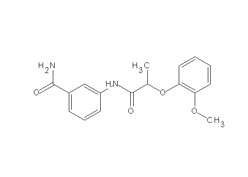 3-{[2-(2-methoxyphenoxy)propanoyl]amino}benzamide