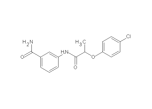 3-{[2-(4-chlorophenoxy)propanoyl]amino}benzamide