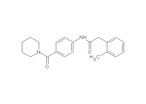 2-(2-methylphenyl)-N-[4-(1-piperidinylcarbonyl)phenyl]acetamide